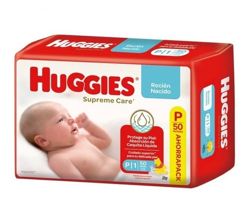 Pañales Huggies Supreme Care Talle P 50 Uds.