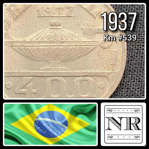 Brasil  - 400 Reis - Año 1937 - Km #539 - Lámpara