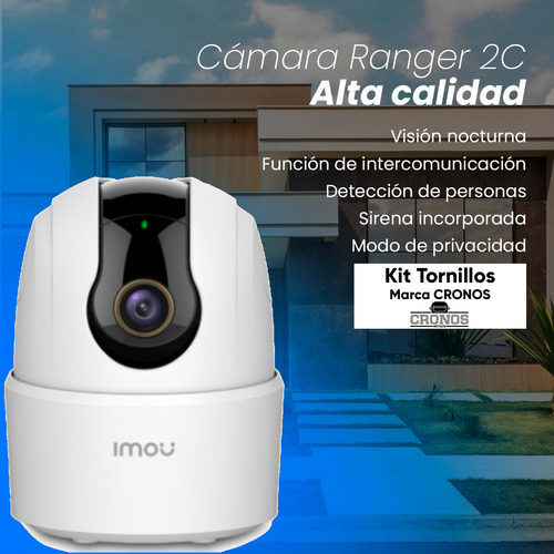 Camara Ip Imou Ranger 2c 4mp Pt Autotracking Audio Sirena