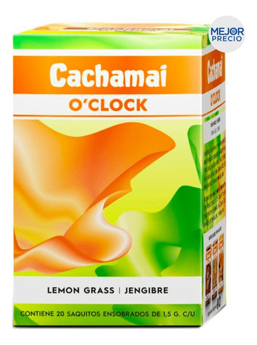 Te Cachamai Lemon Grass Y Jengibre Saquitos X20 Unidades