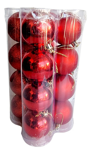 X16 Piezas Adorno Navideño Premium Bolas De Navidad 6cm 