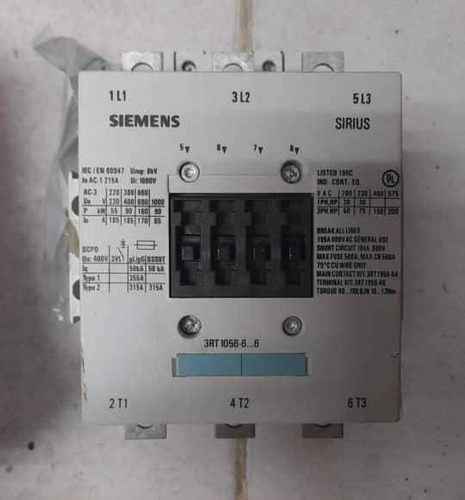 Contactor 185 Amp Siemens Tripolar