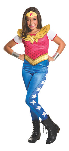 Rubies Girls Dc Superhéroe Wonder Woman Disfraz, Mediano