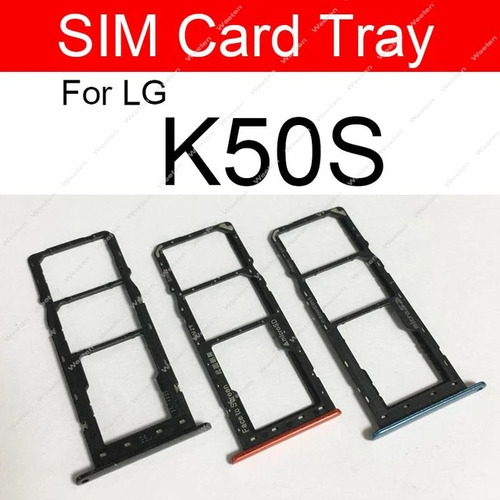 Charola Porta Sim Para LG K50s Negro