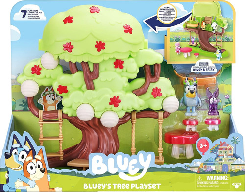 Bluey's Playset Casa Del Arbol  Con Bluey Y Fairy Premium