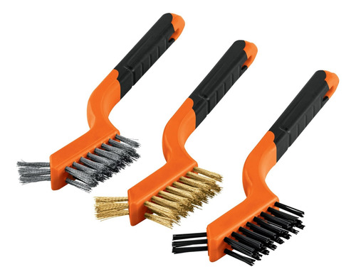 Juego De 3 Mini Cepillos De Alambre 28 Pinceles Truper 10652