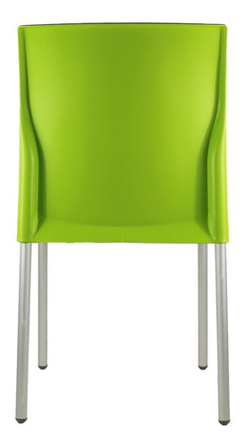 Set De 4 Sillas D Plástico Restaurante Color Verde