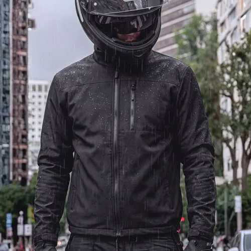 Jaqueta Motoqueiro Impermeável Masculina Com Bolso Style Box 1 Preto Casaco Inverno Masculino M