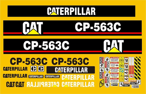 Calcomanías Para Vibrocompactador Caterpillar Cp563c