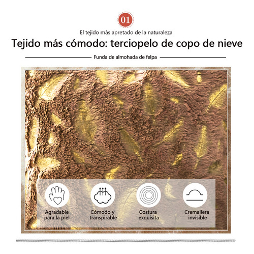 Dos Piezas De Funda De Cojín De Felpa Para Sala De Estar Marrón