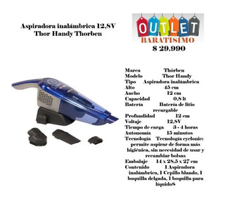 Ripley - ASPIRADORA THORBEN THOR HANDY LITHIUM