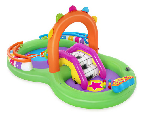 Piscina Inflable Interactiva Infantil Ovalada Música Bestway