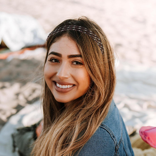 6x Diademas Trenzadas Boho Hippie Banda De Pelo Ajustable