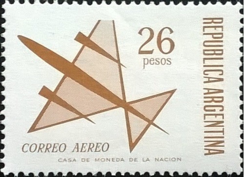 Argentina, Sello Aéreo Gj 1428 26p Sin Filig 71 Mint L11200