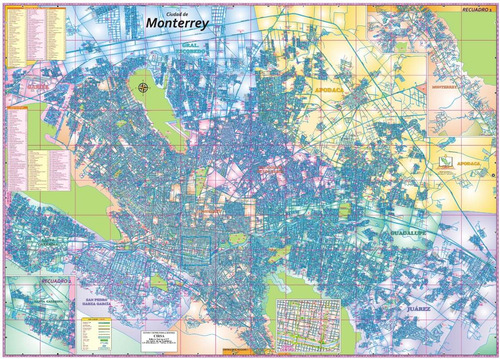 Mapa De Monterrey Y Zona Conurbada Mural Gigante 