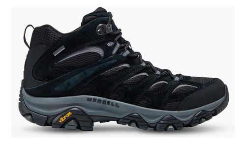 Botín Impermeable Hombre Moab 3 Mid Gtx Negro Merrell