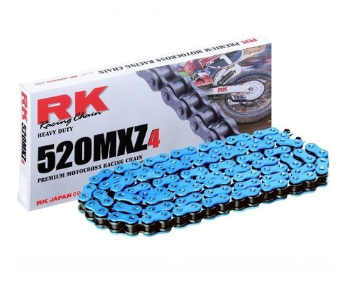 Cadena De Transmision Rk 520 X 118 Azul Racing Yamaha Honda 