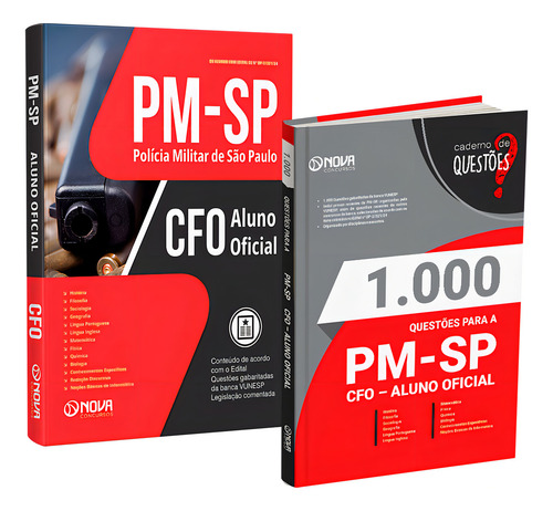 Kit Postila Pm Sp Cfo Aluno Oficial + 1000 Questões, De Professores Especializados., Vol. 2. Editorial Nova Concursos, Capa Mole, Edição Oficial Em Português, 2024