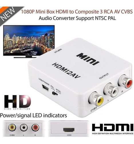 Convertidor Conversor Hdmi A Rca Av