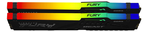 Kit Memoria Ram Kingston Fury Beast Rgb Ddr5 16gb 5200mt/s
