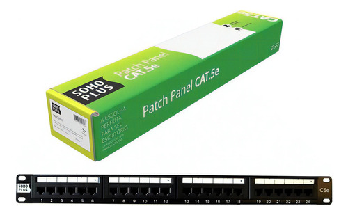 Patch Panel Sohoplus 24p Cat5e Furukawa T568a/b 24 Portas