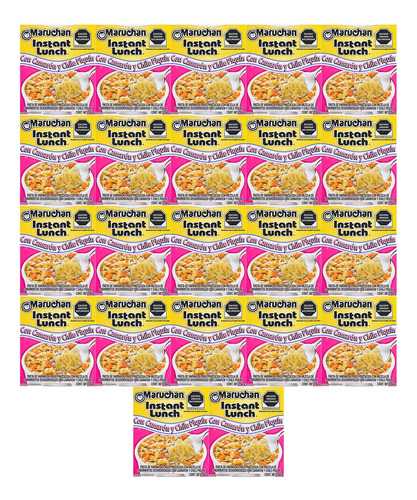 Sopa Maruchan Instant Lunch Camarón Y Piquín 22 Pzs De 64 G