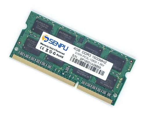 Imagen 1 de 1 de Memoria Ram Ddr3 4gb 1600mhz Senpu. Laptop. Sellada Tienda