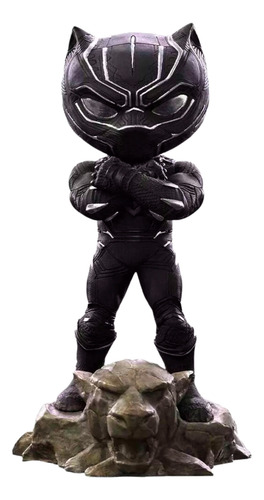 Boneco Action Figure Estatua Pantera Negra Marvel Minico