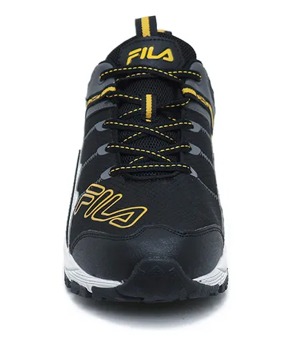 Tenis fila negro con amarillo sale