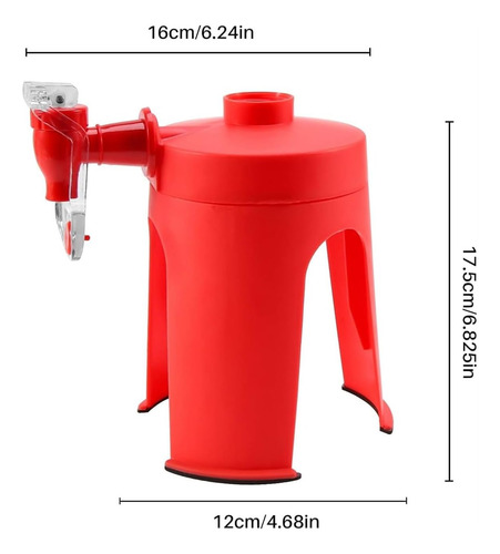 Dispensador De Refresco Despachador De Botella Agua Refill Rojo