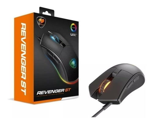 Mouse Gamer Cougar Revenger St Rgb Black Edition 5.000 Dpi Color Negro