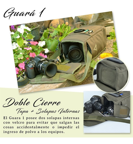 Imagen 5 de 6 de Morral Fotografico P/ Nikon D7500 Multitac Guara 1 Bolso Fun