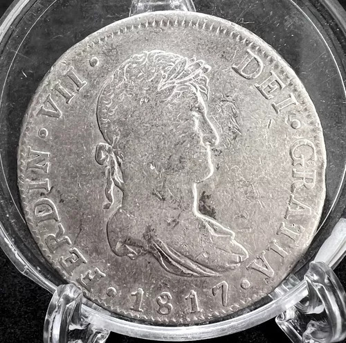 Moneda Original Plata 8 Reales 1817 Mo Época Colonial