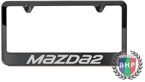 Marcos Para Placa Mazda2 De Acero Inoxidable Negro