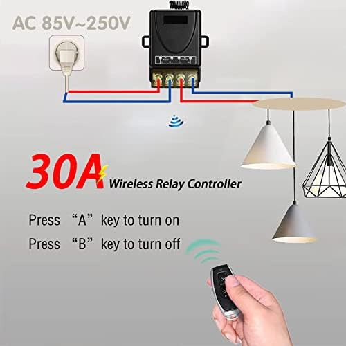 Dieserc 433mhz Interruptor De Control Remoto Inalámbrico Ac