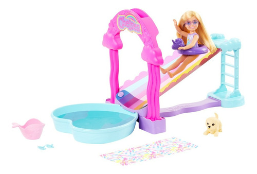 Barbie Set De Juego Chelsea Resbaladilla De Agua