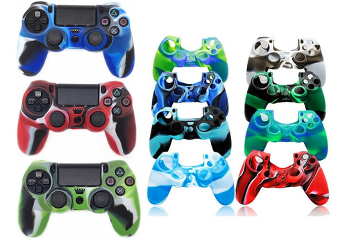 Funda Protector Silicona Joystick Control Ps4 Camuflados ®