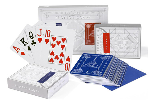 Cartas De Juego 100% De Plástico, Cartas De Póquer De 2 Mazo