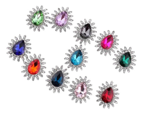 10x Botones De Diamantes De Imitación Adornos Cabello