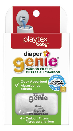 Diaper Genie Playtex Recambio De Filtro De Carbono Bandeja .