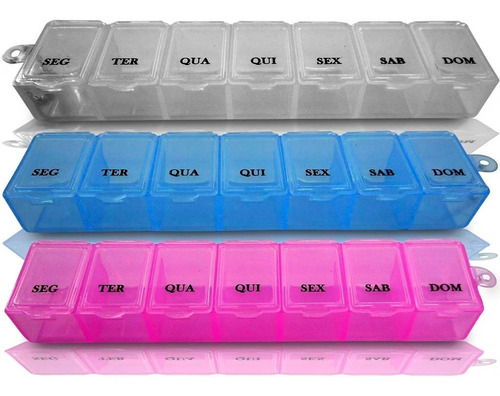 Imagem 2 de 2 de Kit Porta Comprimidos Semanal - 3 Peças