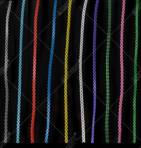 Imagen 6 de 6 de Cadeneta Elástica Ortodoncia Diversos Colores Cadena Stgo.
