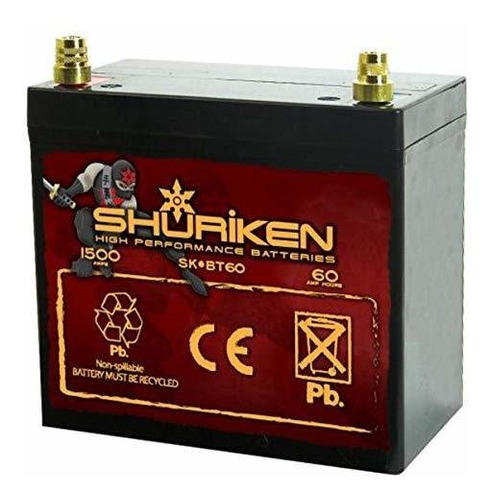 Shuriken - 1500w 60amp Horas Batería Agm De 12v De Tamaño Co