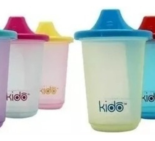 Set 3 Vasos Entrenador Antiderrame Bebe Niño 300ml Keep Kido