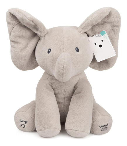 Elefante Música Peluche Peek-a-boo Bebé Gray Juguetes Kawaii