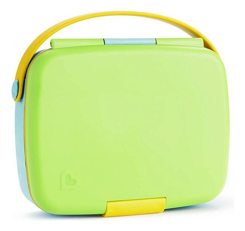 Lancheira Bento Box Munchkin Com Talheres Amarelo/azul