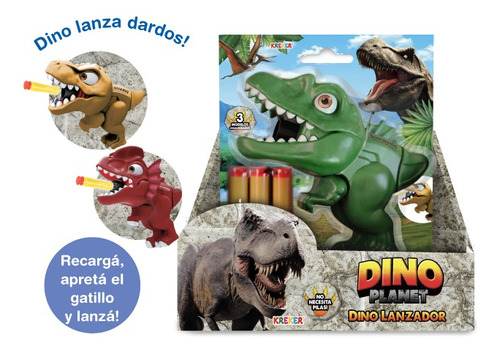 Dinosaurios Muñecos Lanza Dardos Kreker Dino Juego Juguete