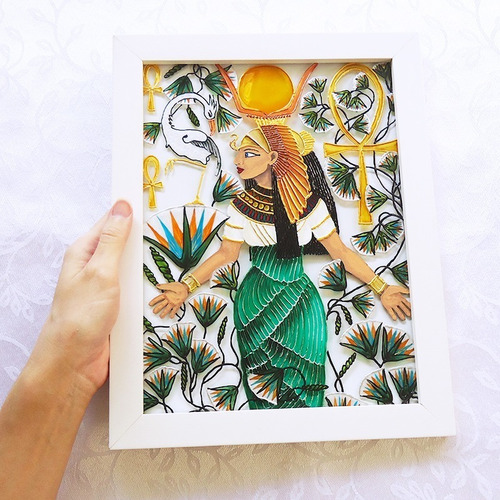 Pintura Vitral Deusa Egípcia Ísis