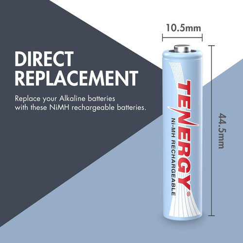 Batería Recargable Aaa Alta Capacidad 1000 Mah Nimh 12 Unida