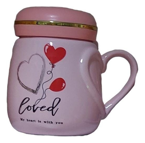 Taza Rosa O Blanco De Amor Love Nuevo Y Bonito (por Unidad)